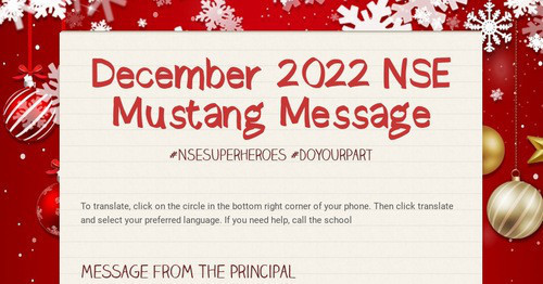 Elementary December Newsletter