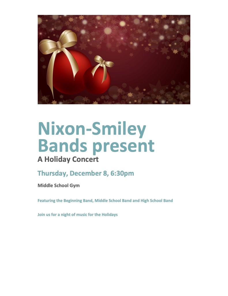 Nixon-Smiley  Bands Holiday Concert